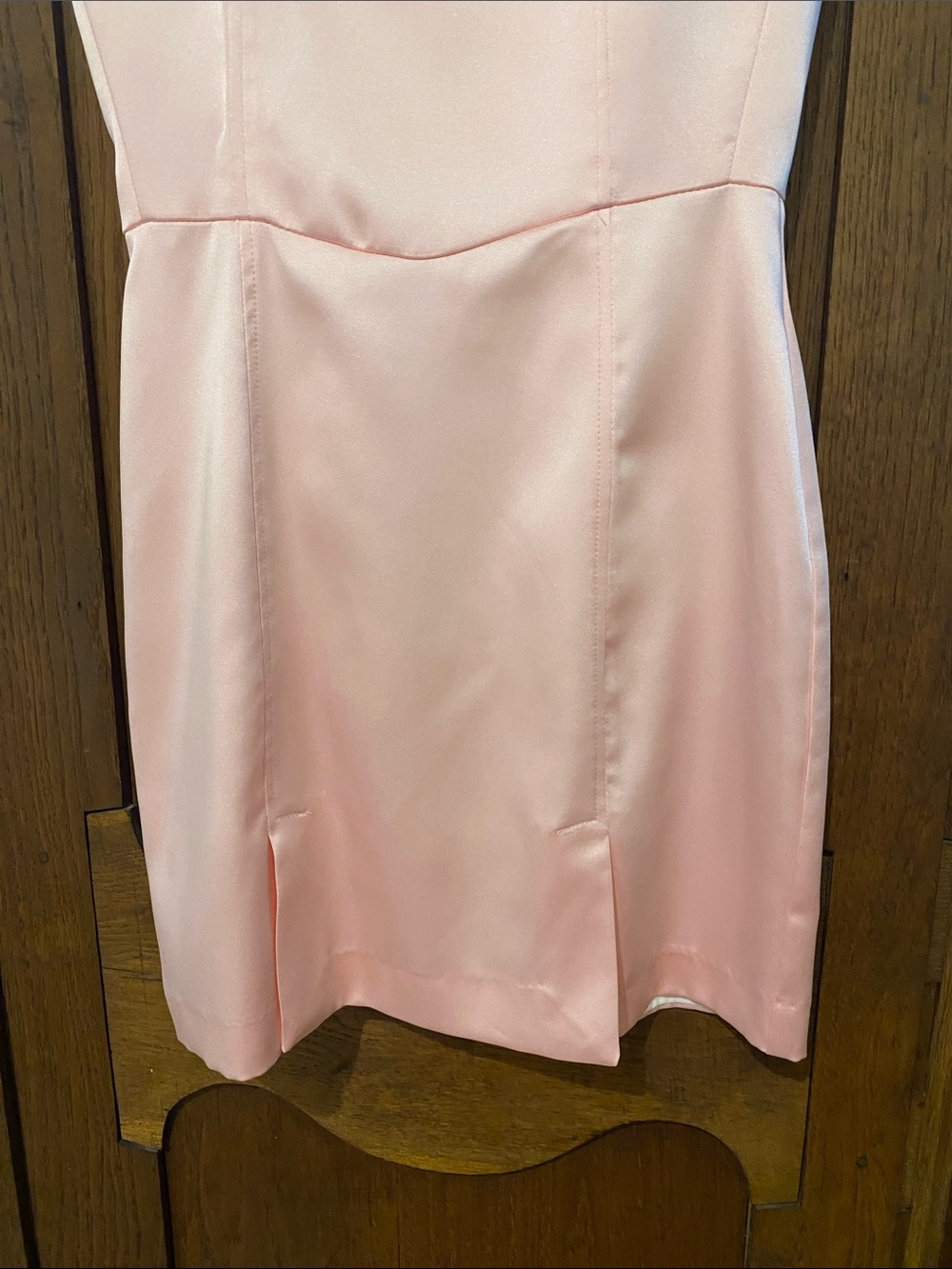 NWT- Zara Light Pink V-Neck Sleeveless Mini Dress - Picture 5 of 6